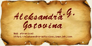 Aleksandra Gotovina vizit kartica